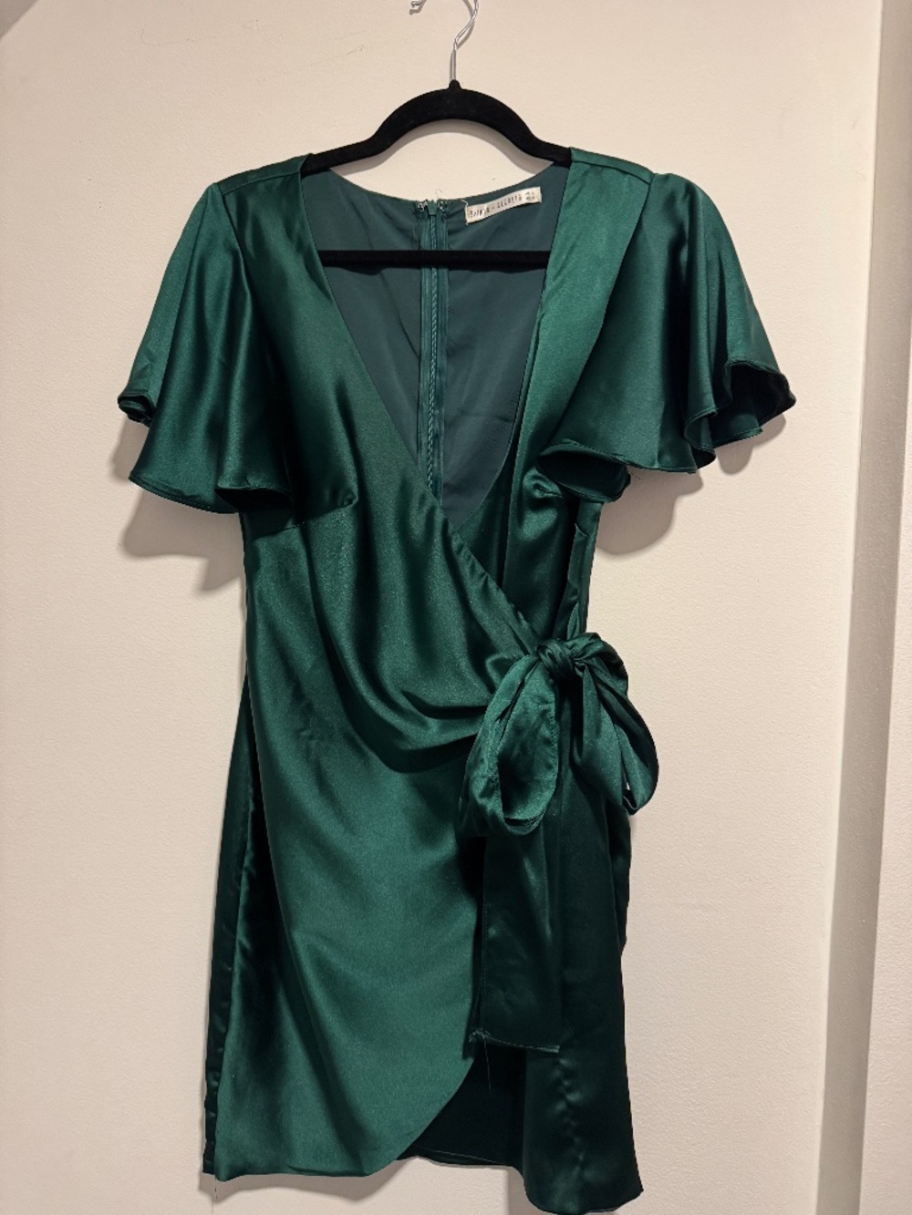 Saints + Secrets Emerald Green Midi Dress Small Wedding Guest